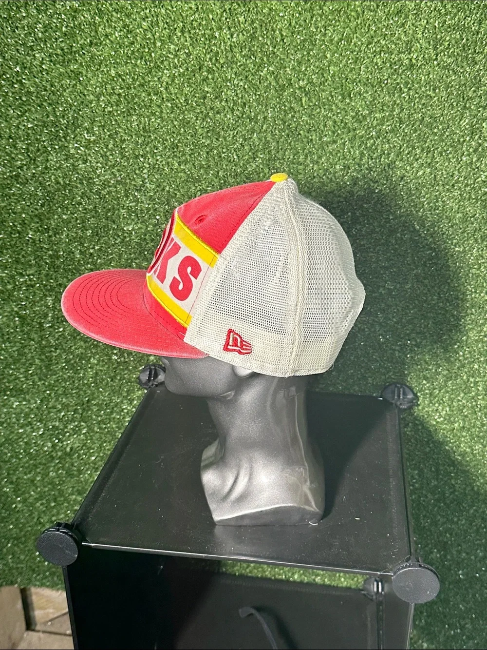 NBA Atlanta Hawks Adjustable Baseball Cap - Red and Yellow